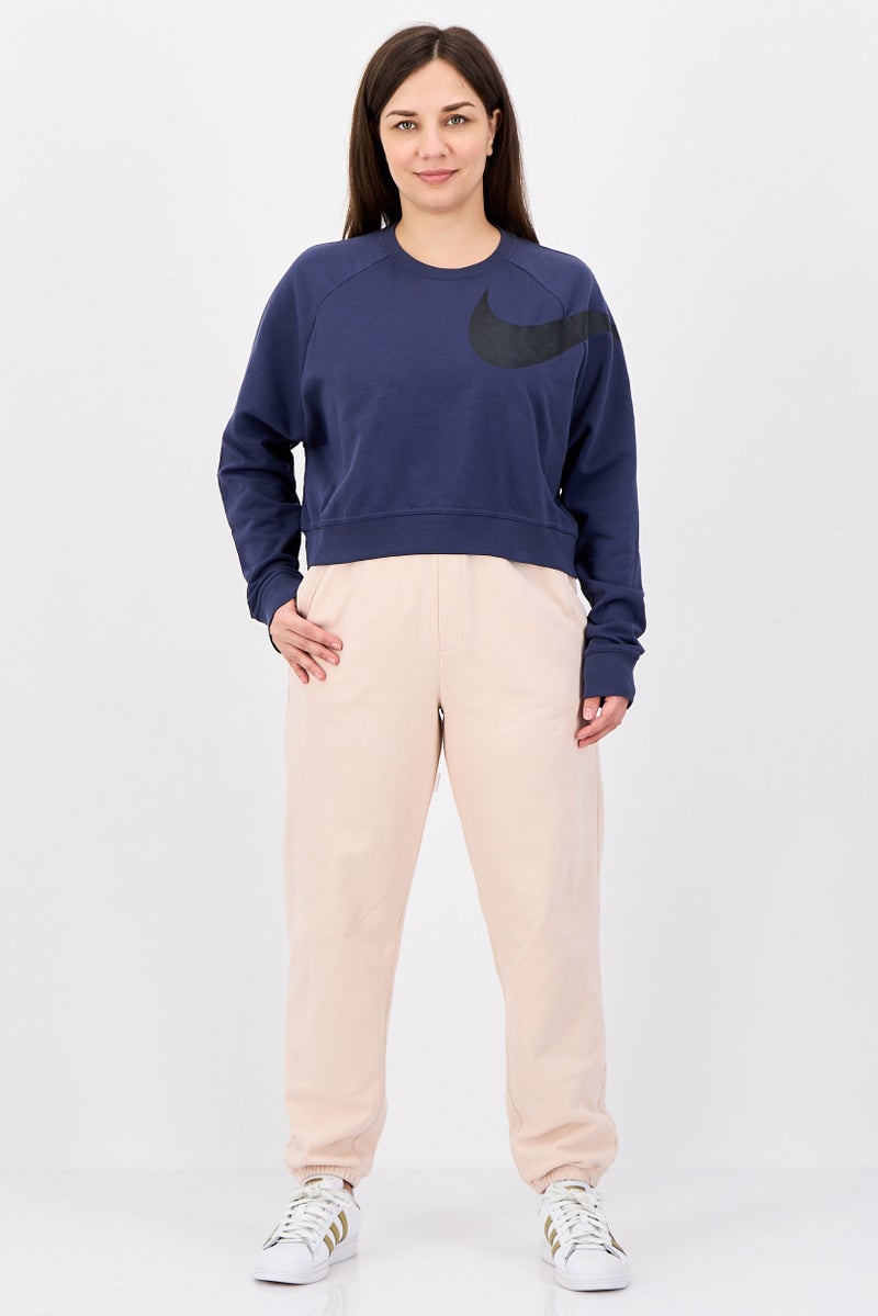 Nike Women Dri-Fit Long Sleeve Training Sweatshirt, Grey - Image 3